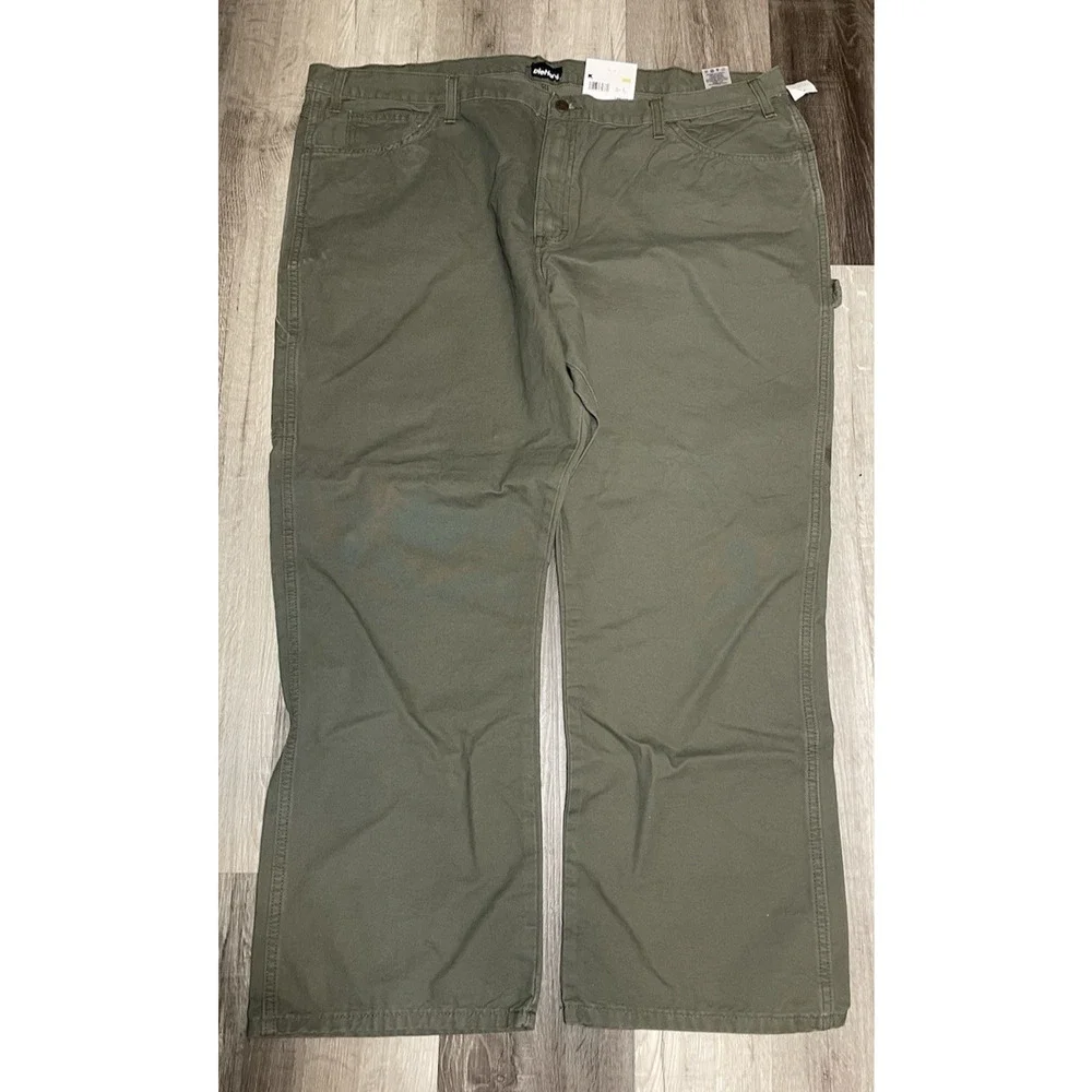 DieHard Carpenter Pants Men's Size 46x32 Green Duck Canvas Workwear Outdoor New
